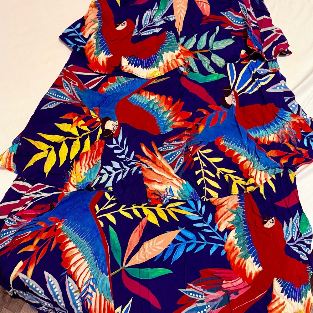 FARM Rio x Anthropologie Fatima Tiered Parrot Skirt - Picture 6 of 6